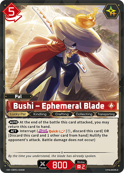 Bushi – Ephemeral Blade (BP01-004-SR)