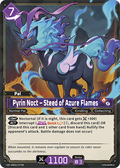 Pyrin Noct – Steed of Azure Flames (BP01-077-SR)